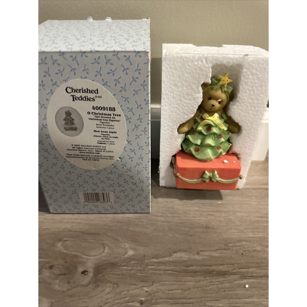 Cherished Teddies Bear Figurine 2007 "O Christmas Tree" # 4009188